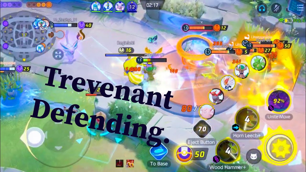 Trevenant Trying Too Hard to Win this Game!! Pokemon Unite.