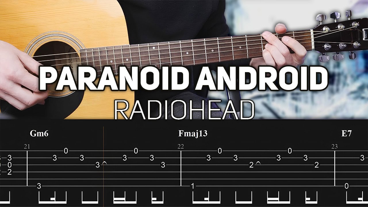Radiohead - Paranoid Android (Guitar lesson with TAB)