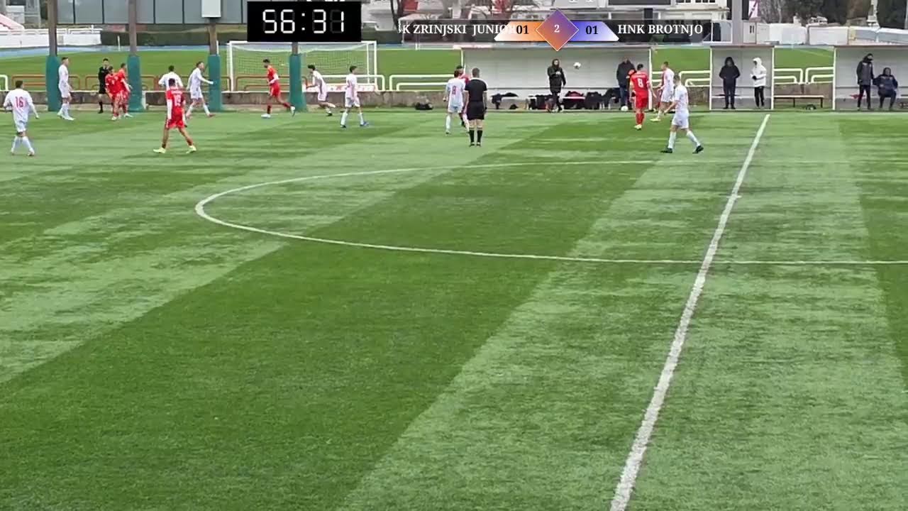 HŠK ZRINJSKI JUNIORI -HNK BROTNJO SUBOTA ,15.02.2025 11:00 SATI POMOĆNO IGRALIŠTE HŠK ZRINJSKOG