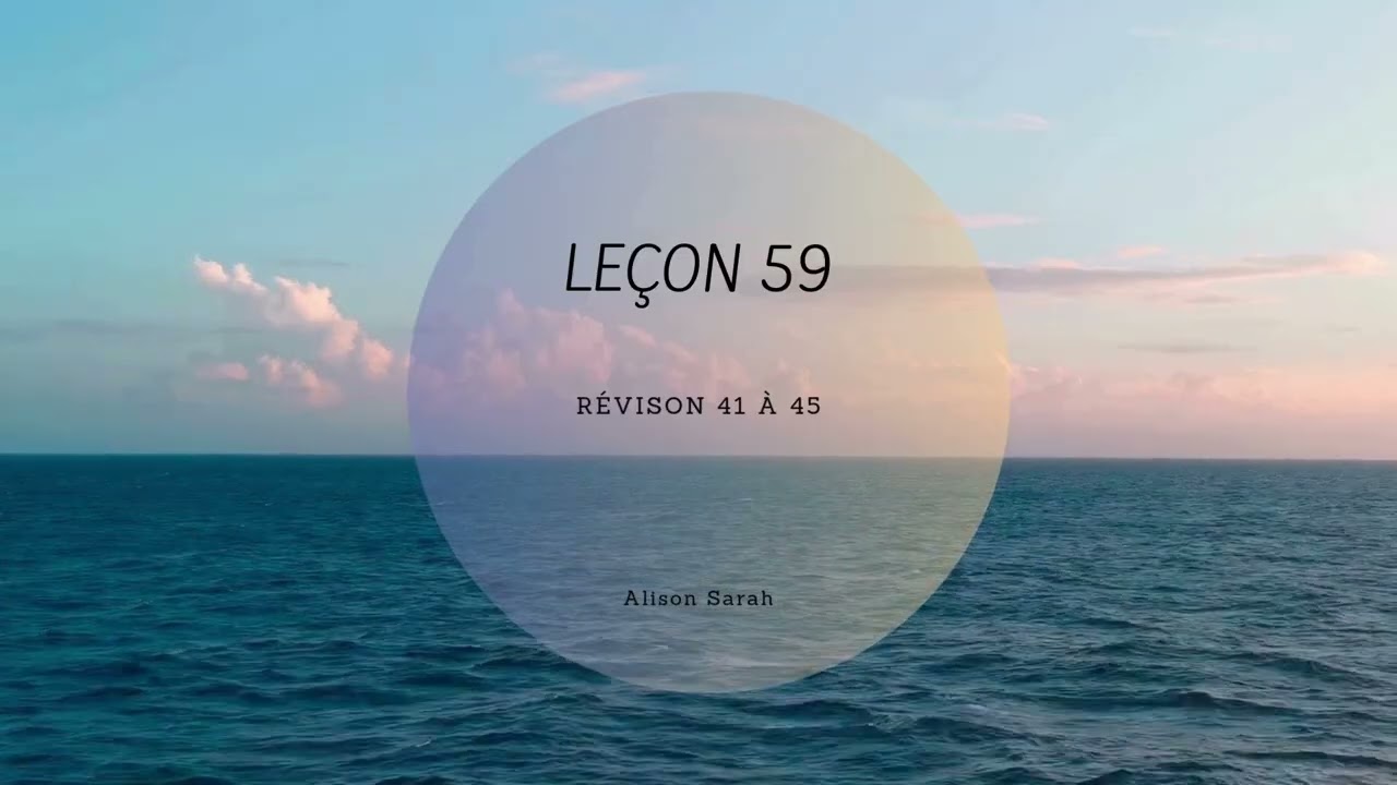 Leçon 59 (UCEM) Un cours en Miracles - Contemplation