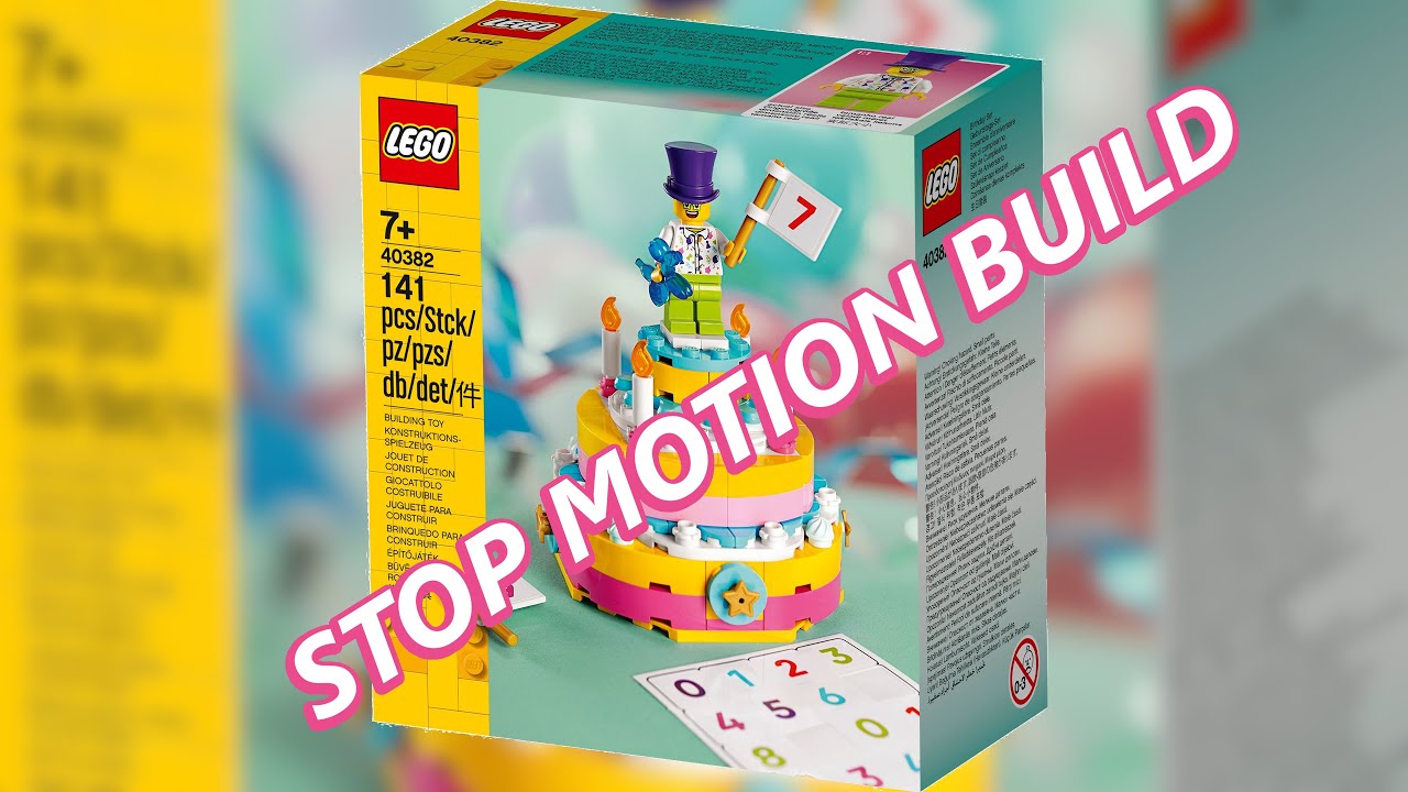 Lego Birthday - Birthday Celebration Cake - Set 40382 - Stop Motion Build - Seasonal Builds