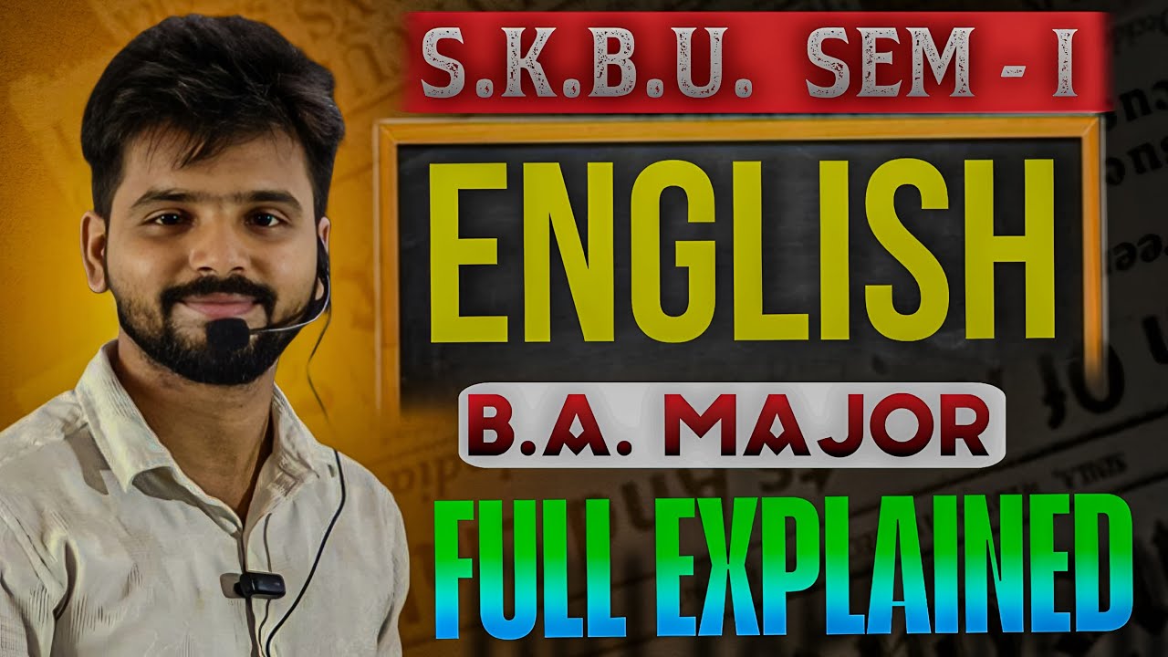 SKBU 1st semester English Major 1 Syllabus 2025 ||Previous year question paper+Marks Division+Notes