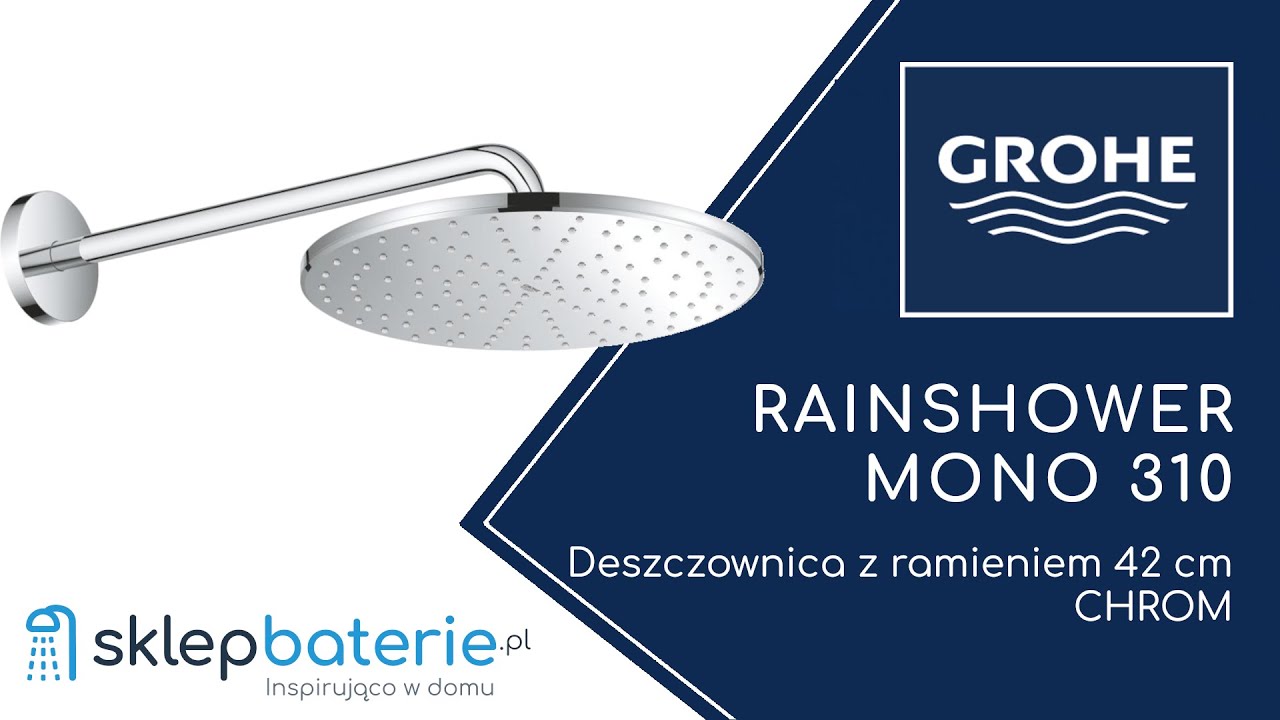 RAINSHOWER MONO 310 Deszczownica z ramieniem 42 cm CHROM GROHE 26558000 - SklepBaterie.pl