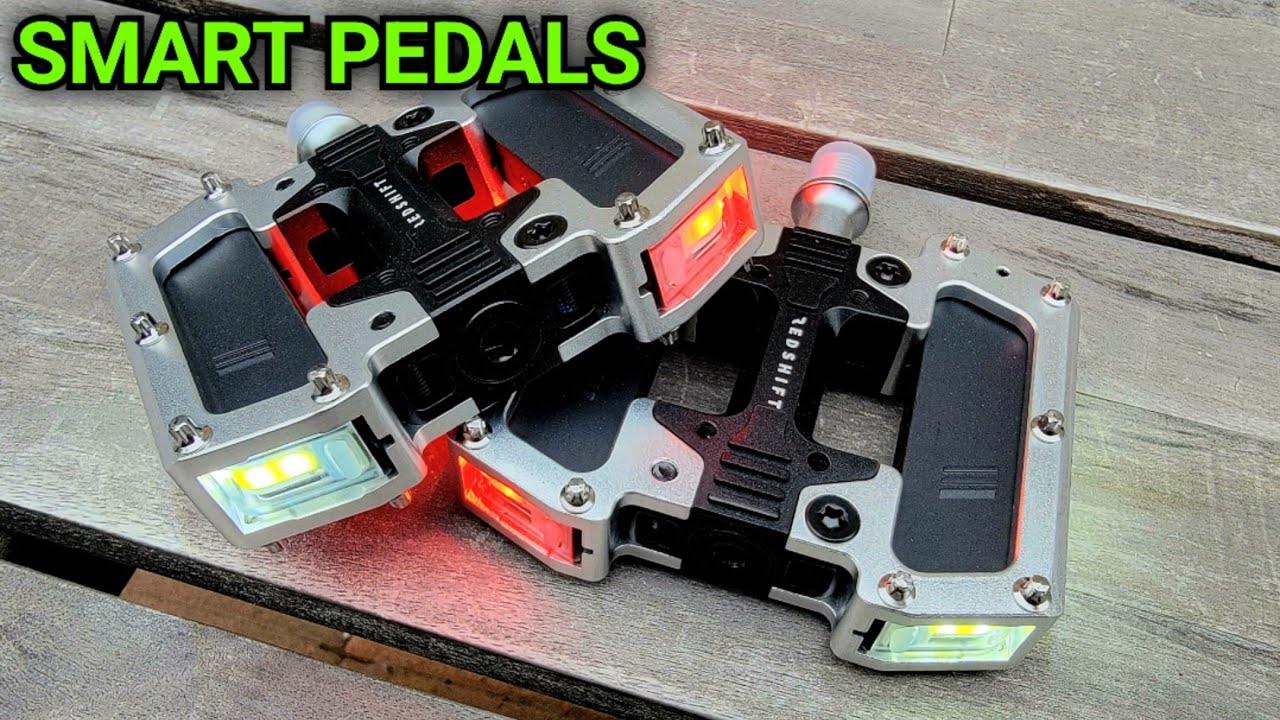 REDSHIFT ARCLIGHT PRO Flat Bicycle Pedals with LED Lights,