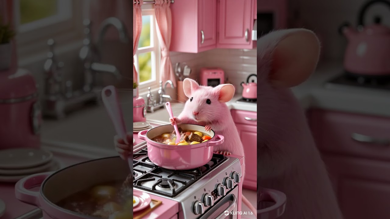 The pink rat stirs