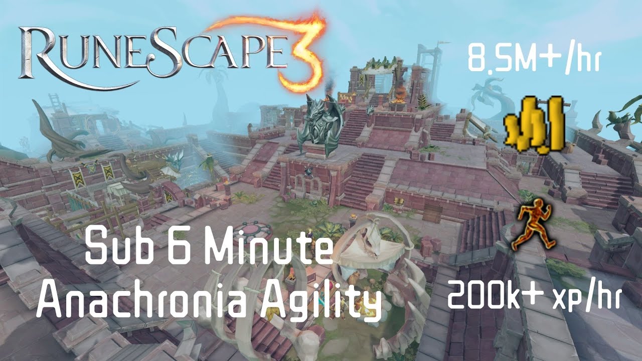 Runescape 3 - Anachronia Agility - Sub 6 Minute Lap Guide [8.5m+/hr]