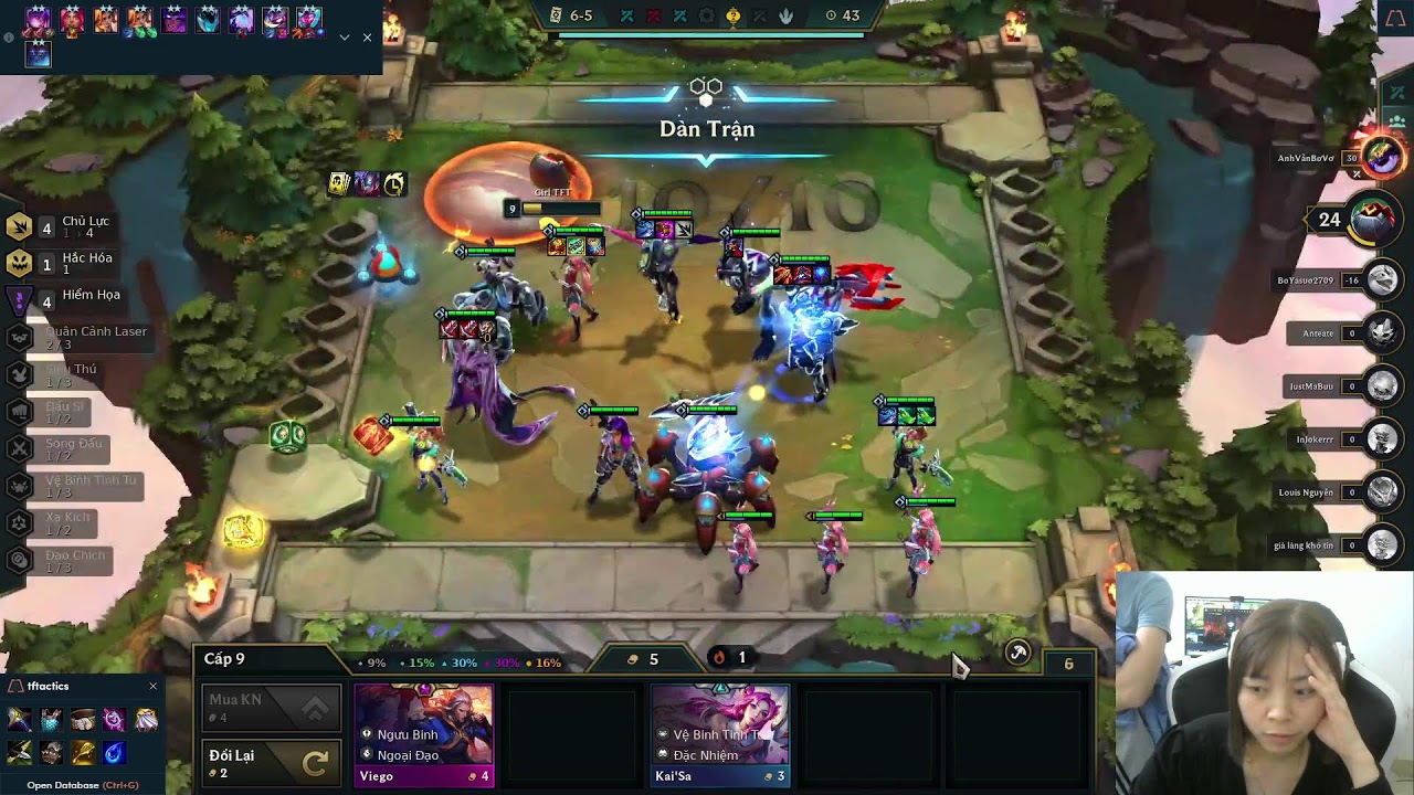 Girl TFT on stream/tftactics | DTCL. farm rank TFT  past 9. Who 's win?