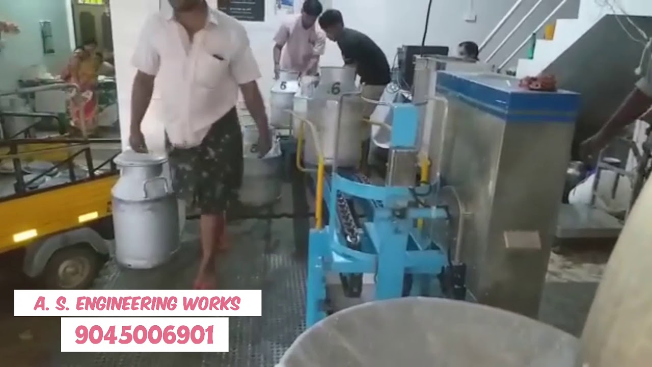 Milk can conveyor machine Brand ASE HARIDWAR FULL AUTOMATIC MACHINE DAIRY equipment & FABRICATION IN