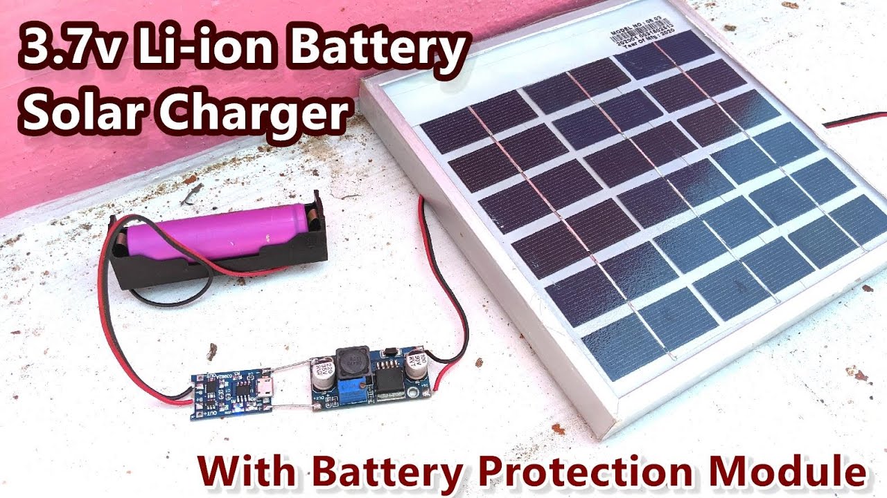 3.7v Li-ion Battery Charging Using a 6v Solar Panel, LM2596 Buck Converter,TP4056 Module #power_gen