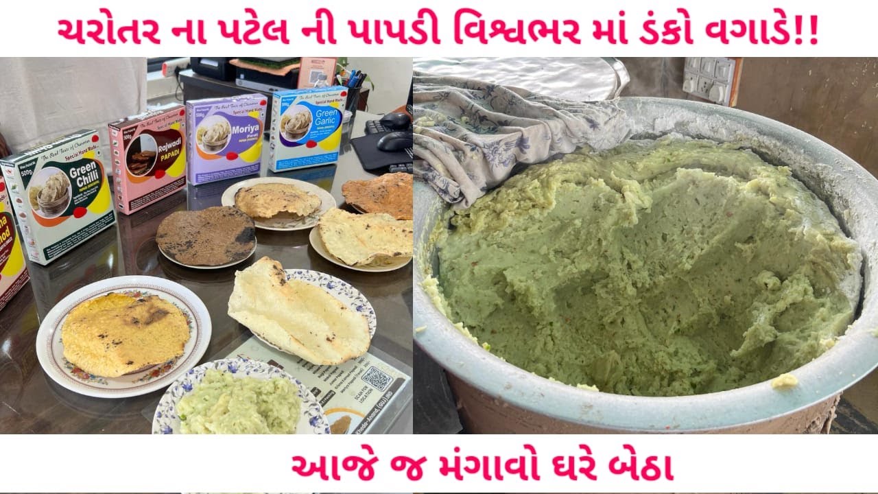 દેશી ચૂલા ઉપર બનાવે પાપડી 10 થી વધુ પ્રકારની પાપડી મળશે ઘરે બેઠા | પટેલની પાપડી ચરોતર by foodieeguru