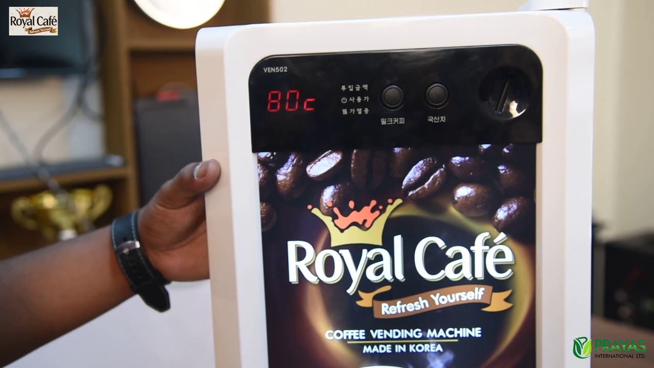 Royal Cafe: How to set up Royal LED-502 coffee vending machine?