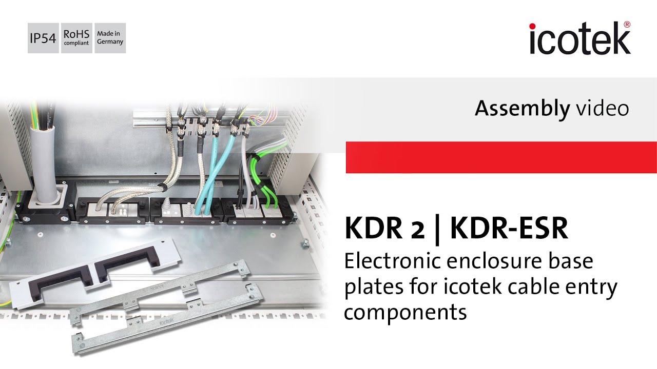 Enclosure base plates for cable entry KDR | Assembly | icotek