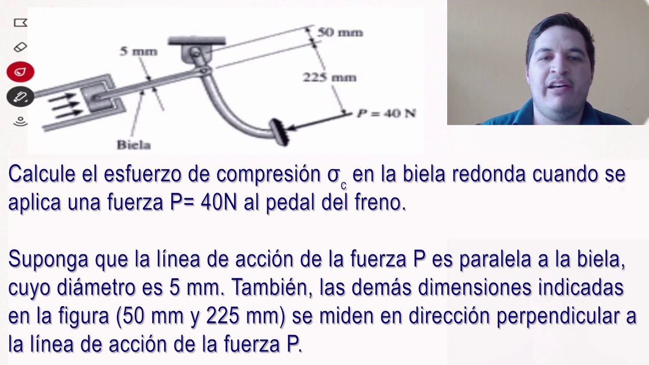 Ejercicio esfuerzo normal, Resistencia de Materiales 1.2-2 Timoshenko