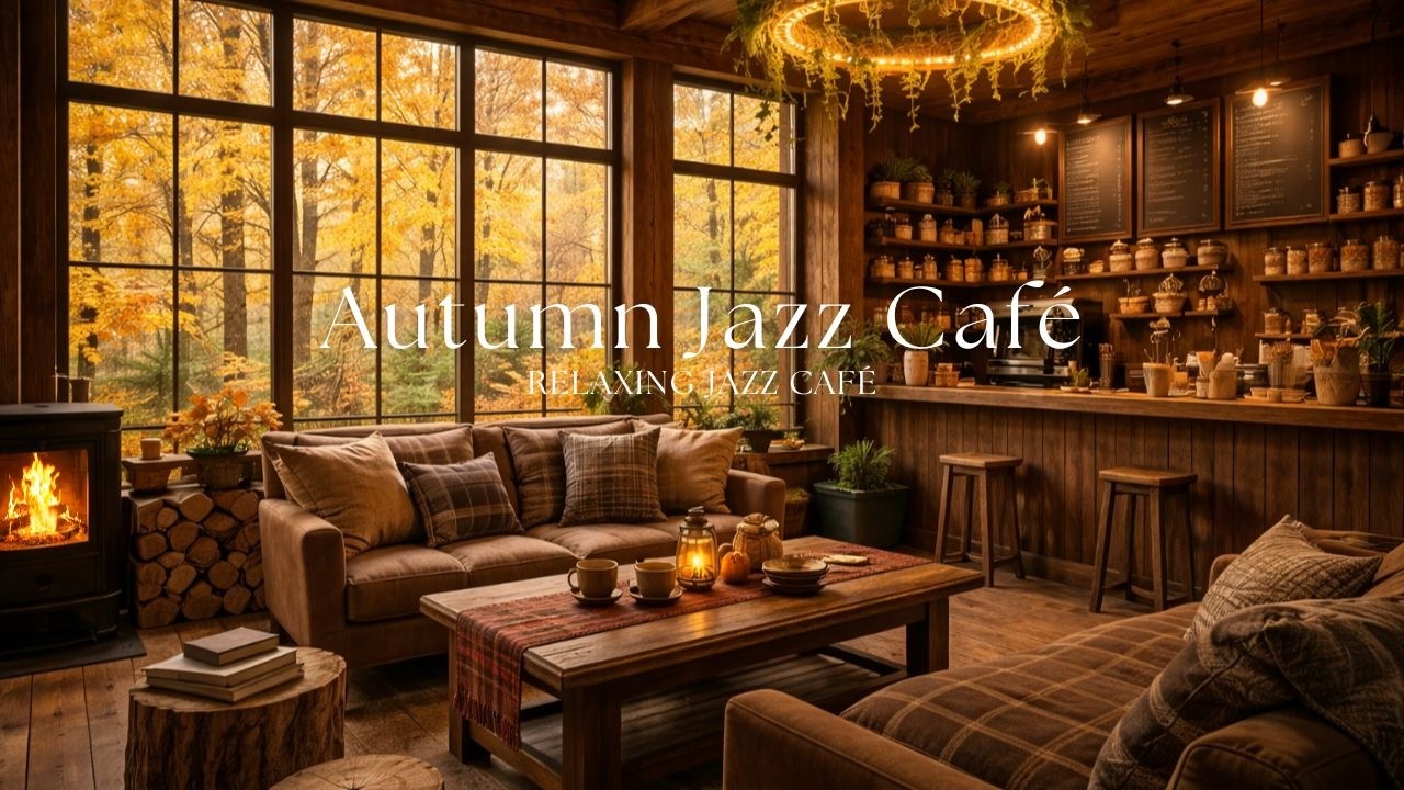 Cozy Autumn Jazz Café 🍂 Warm Coffee Shop Jazz Music for Relaxing, Work & Study
