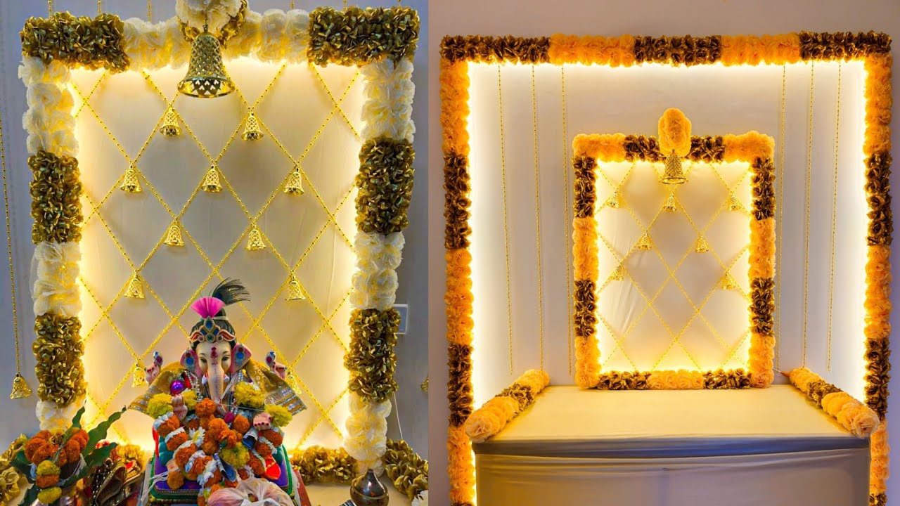 GANPATI DECORATION ||Decoration for Home Ganpati||Akash Jangid
