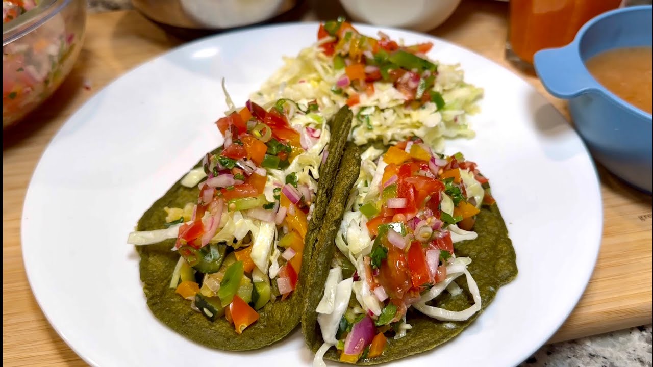 Spinach Oat veggie tacos - Gerson Therapy meal