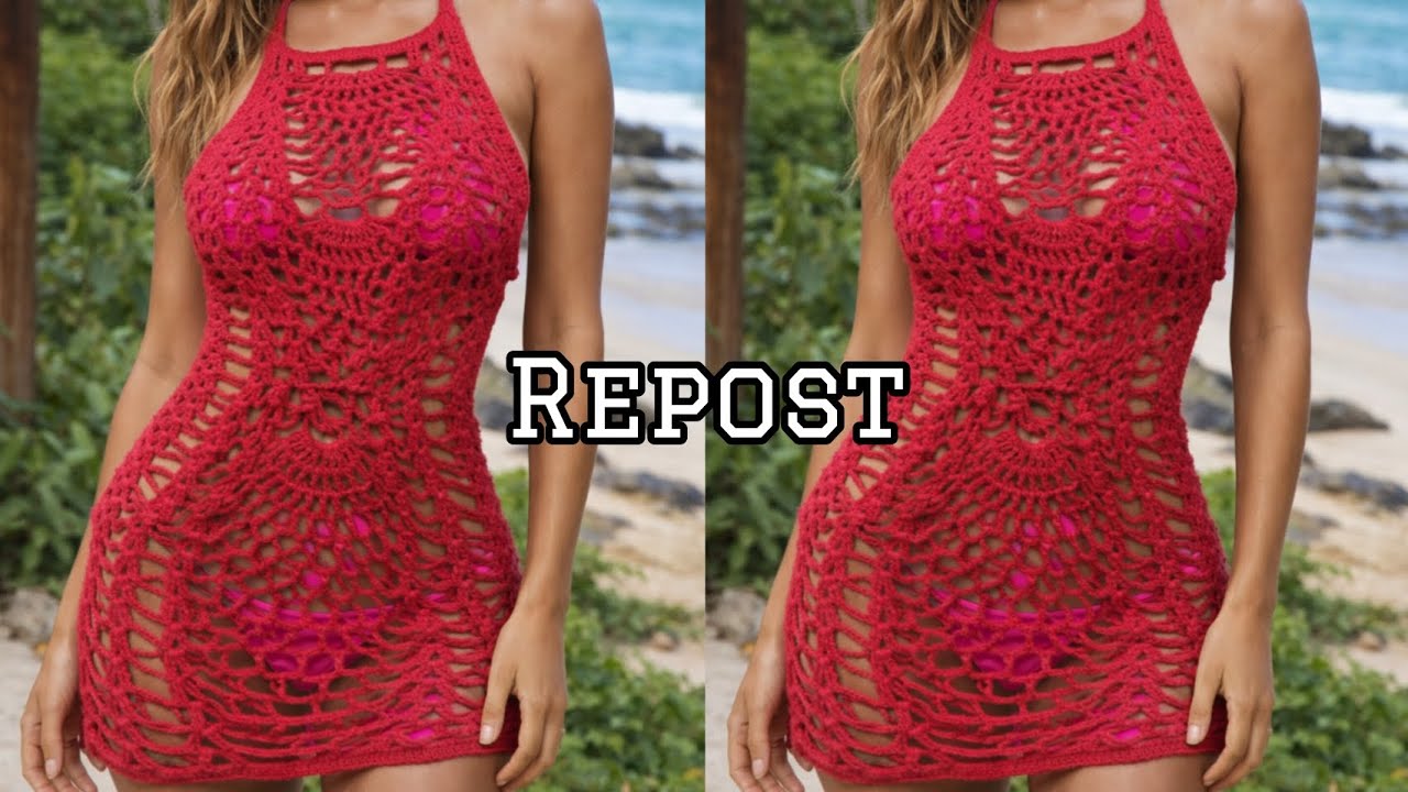✂️ Vestido Saída de praia em Crochê Passo a Passo Completo 