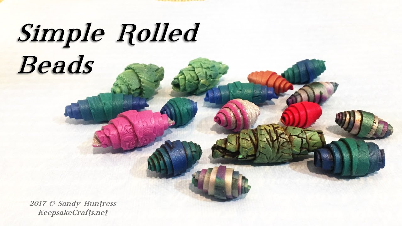 Simple Rolled Beads-Polymer Clay Technique Tutorial
