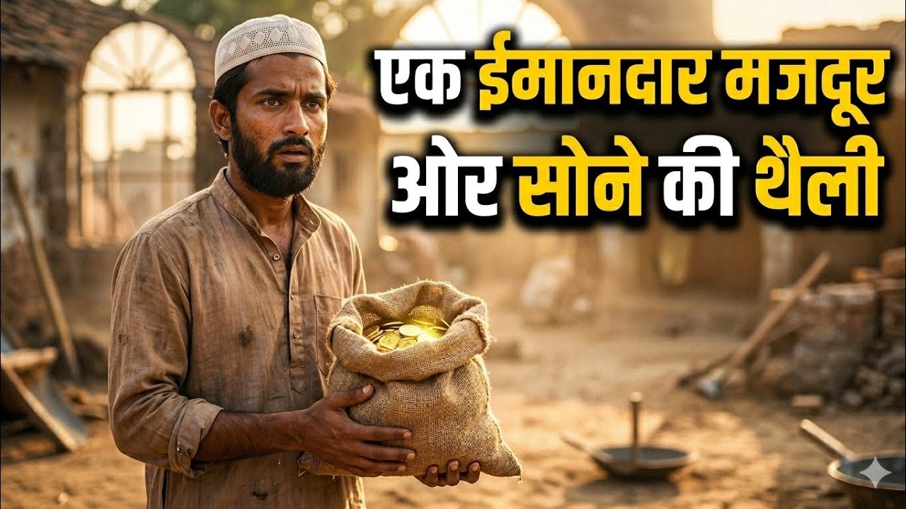 ईमानदार मजदूर ओर सोने की थैली | अल्लाह का फैसला #moralstories #islamic 