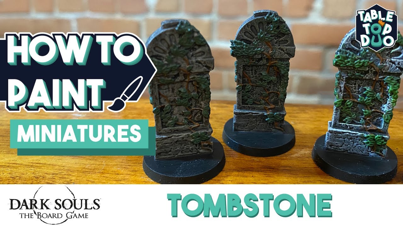 How To Paint Miniatures - Tombstones (Dark Souls The Board Game Miniature Painting)