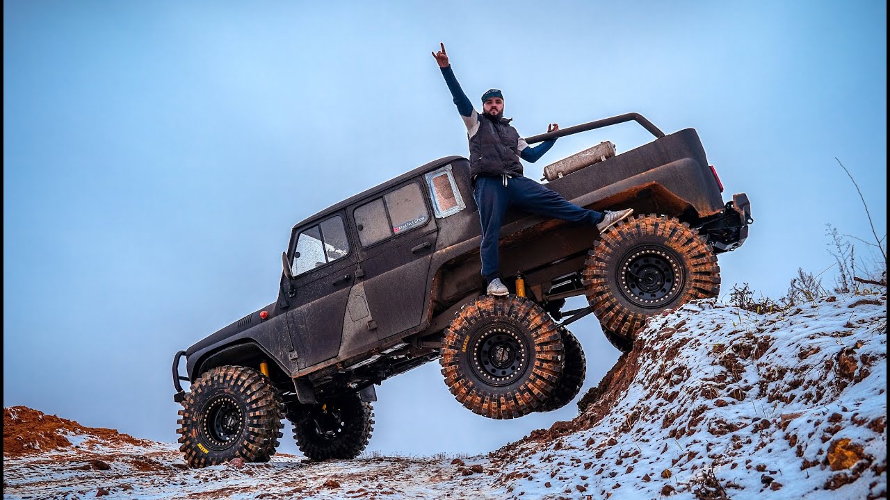 первый тест драйв уникального уаз 6х6 на бездорожье