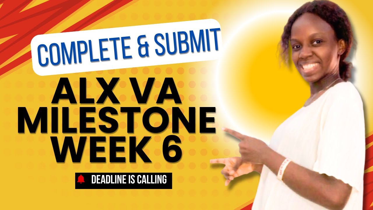 Week 6 Milestone | ALX Virtual Assistant - Cover Letter, Resume and LinkedIn Optimization