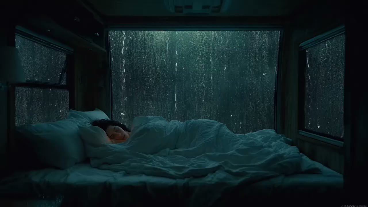 Rain & Thunder Sounds | Harbor Rain on Car Window for Deep Sleep & Stress Relief