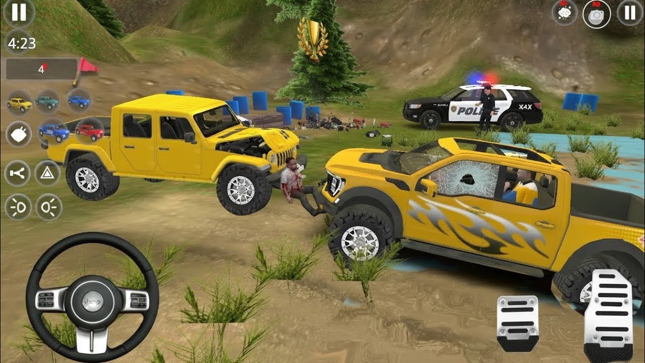 4x4 Offroad Jeep Driving Simulator 3D - Drive SUV 4x4 jeep Offroad Game - Android GamePlay blue Dala