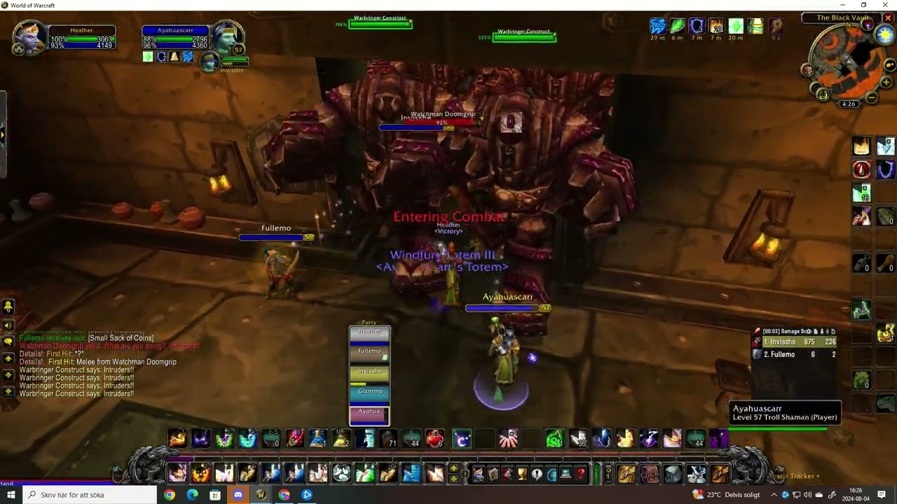 Hardcore Classic Wow : Lvl 59 Priest Healer Death BRD pre 60 run