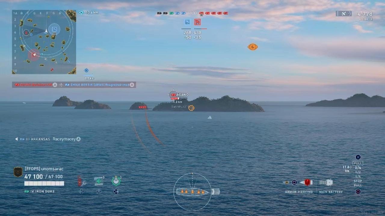 Amazing ending!!!World of Warships: Legends tier 4 battleship Iron Duke