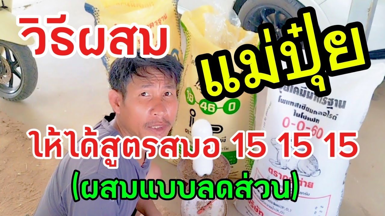 #วิธีผสมแม่ปุ๋ยให้เป็นสูตรเสมอ 15-15-15