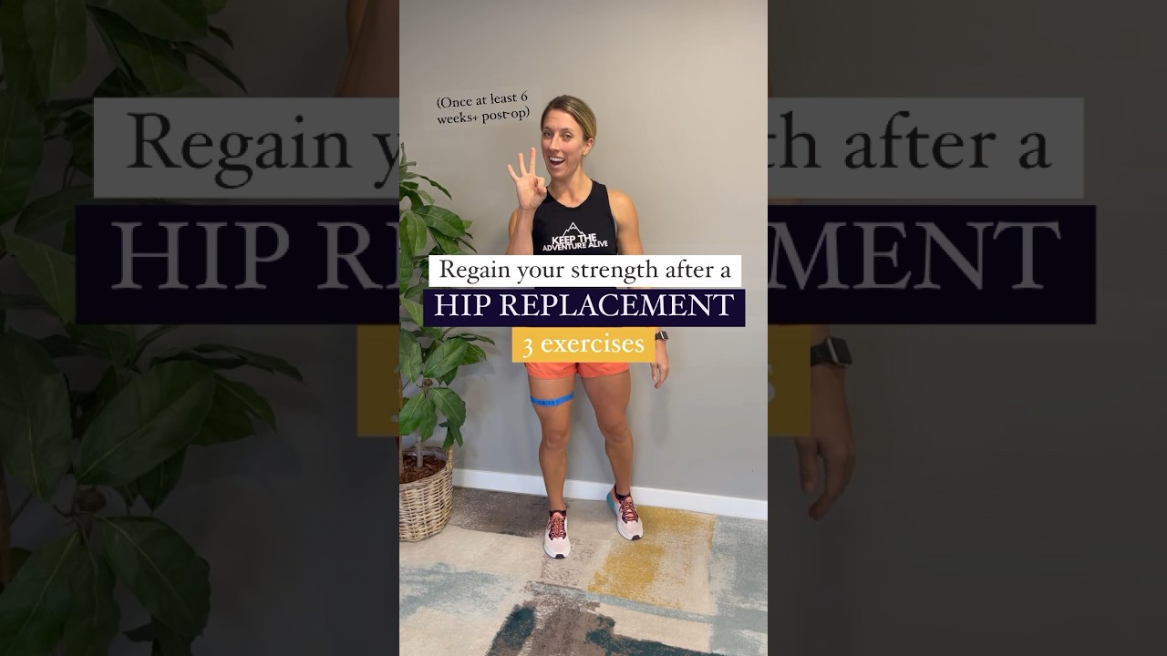 3 exercises after a hip replacement (6 weeks + post op)