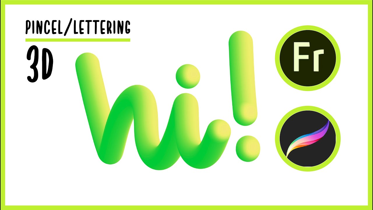 CREA PInCEL de LETTERING 3D en Procreate y adobe fresco