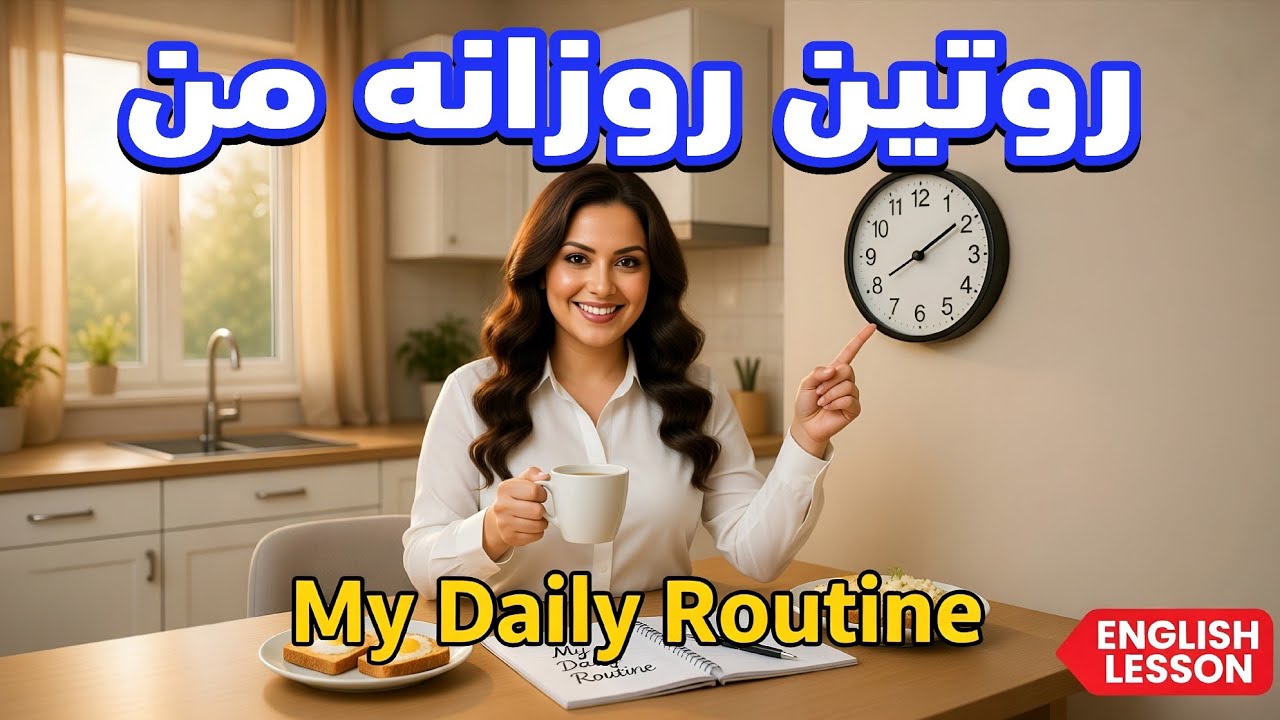 انگلیسی آسان | ۷۲ جمله انگلیسی در روتین صبحگاهی (استیفن کرشن - comprehensible input english)