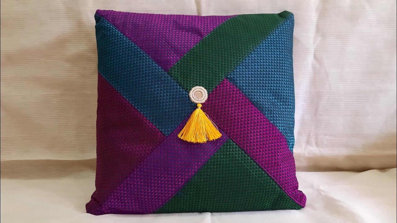 #SOULART #DIYDEsignerCushionCover Designer Cushion Cover, Pillow Cover, Best Out of Waste