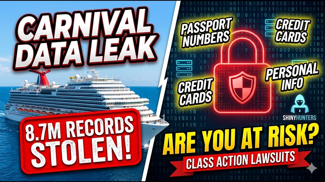 СРОЧНО: Иск против Carnival Cruise за утечку данных! Утекло 8,7 миллионов записей (что вам нужно ...