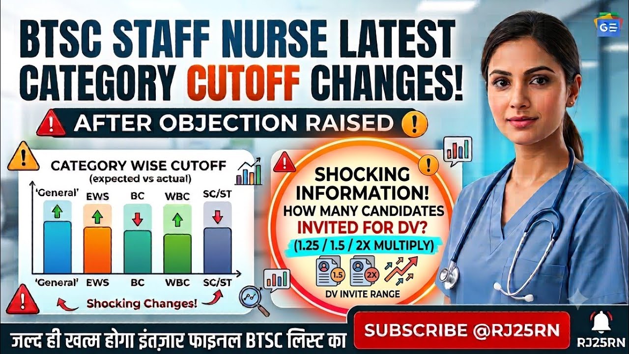 BTSC NEW UPDATE OF CUTOFF AFTER OBJECTION MAJOR RISK WHICH CATEGORY CANDIDATE 
