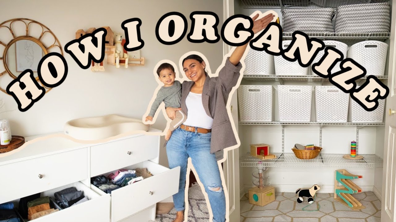 How I Organize + Store ALL MY TODDLERS things! Closet Organization, Toys, Clothes, Kitchen Items etc
