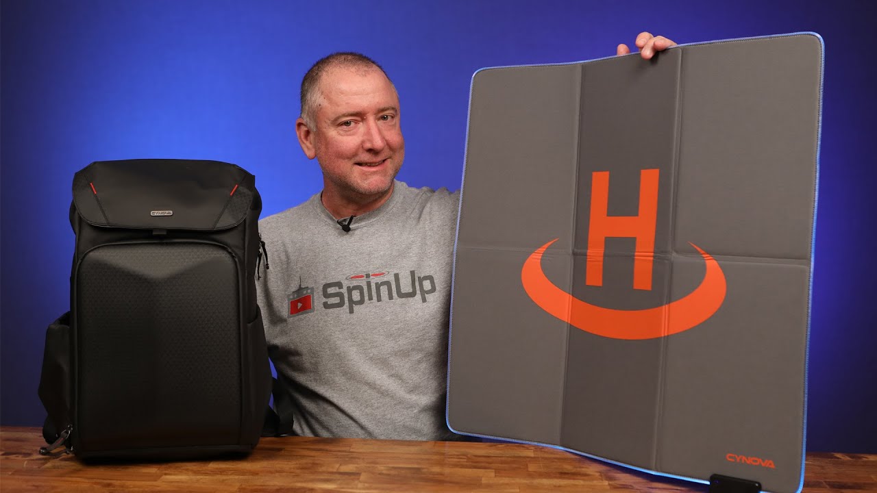 Drone Accessories - LED Lighted Landing Pad & Mavic 3 Backpack from Cynova