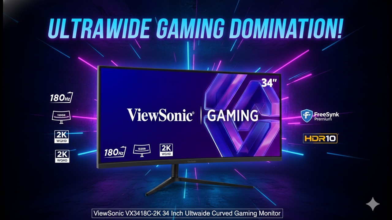 ViewSonic VX3418C-2K Review &ndash; Best 34&rdquo; Ultrawide 180Hz Gaming Monitor Worth It?