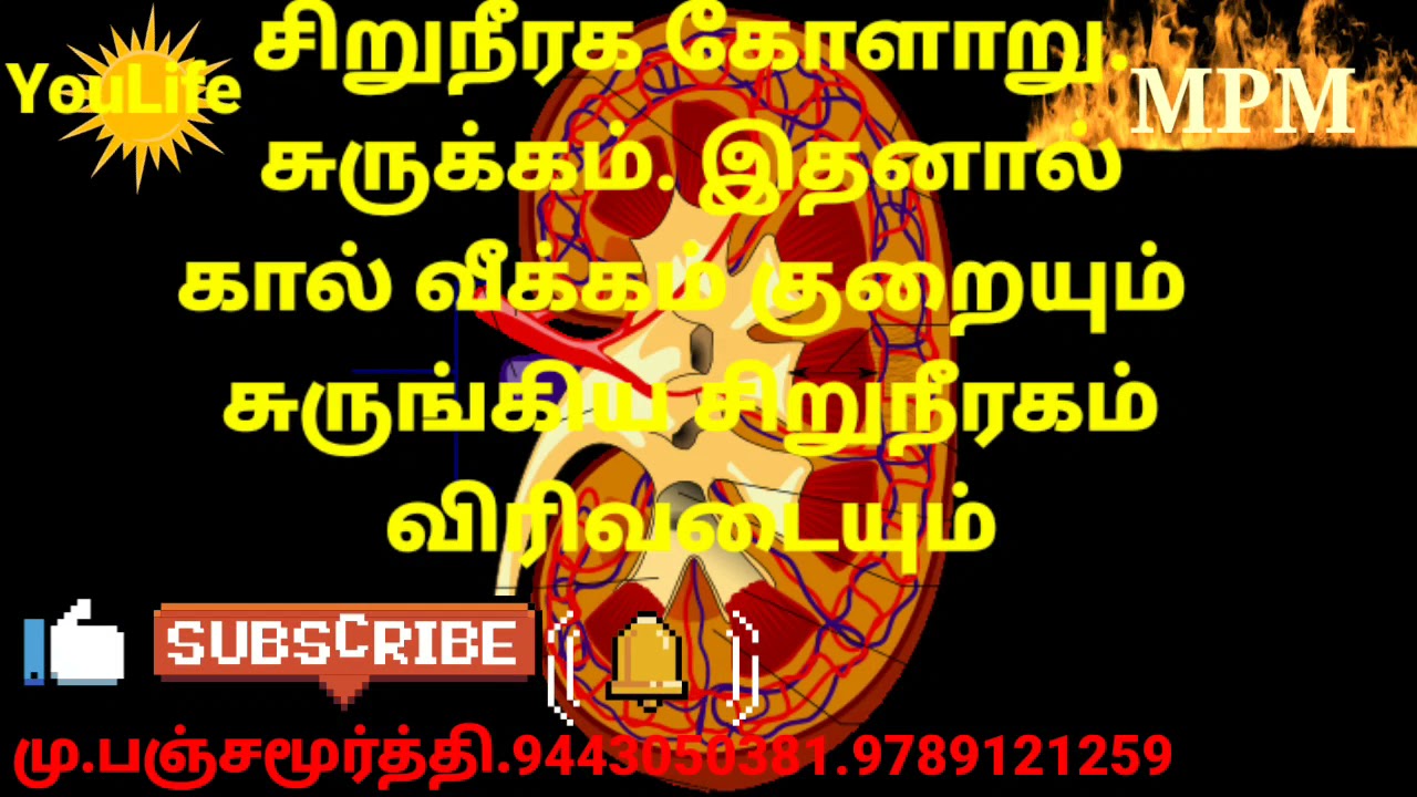 சிறுநீரக கோளாறு. சுருக்கம்.இதனால் கால் வீக்கம் குறையும். சுருங்கிய சிறுநீரகம் விரிவடையும்.