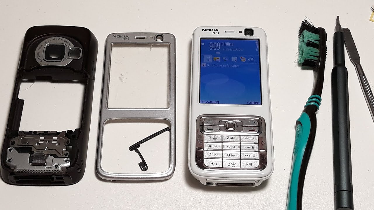Restoration old Nokia Nokia N73 White | Rebuild broken phone | Restore old smart device. Old Nokia