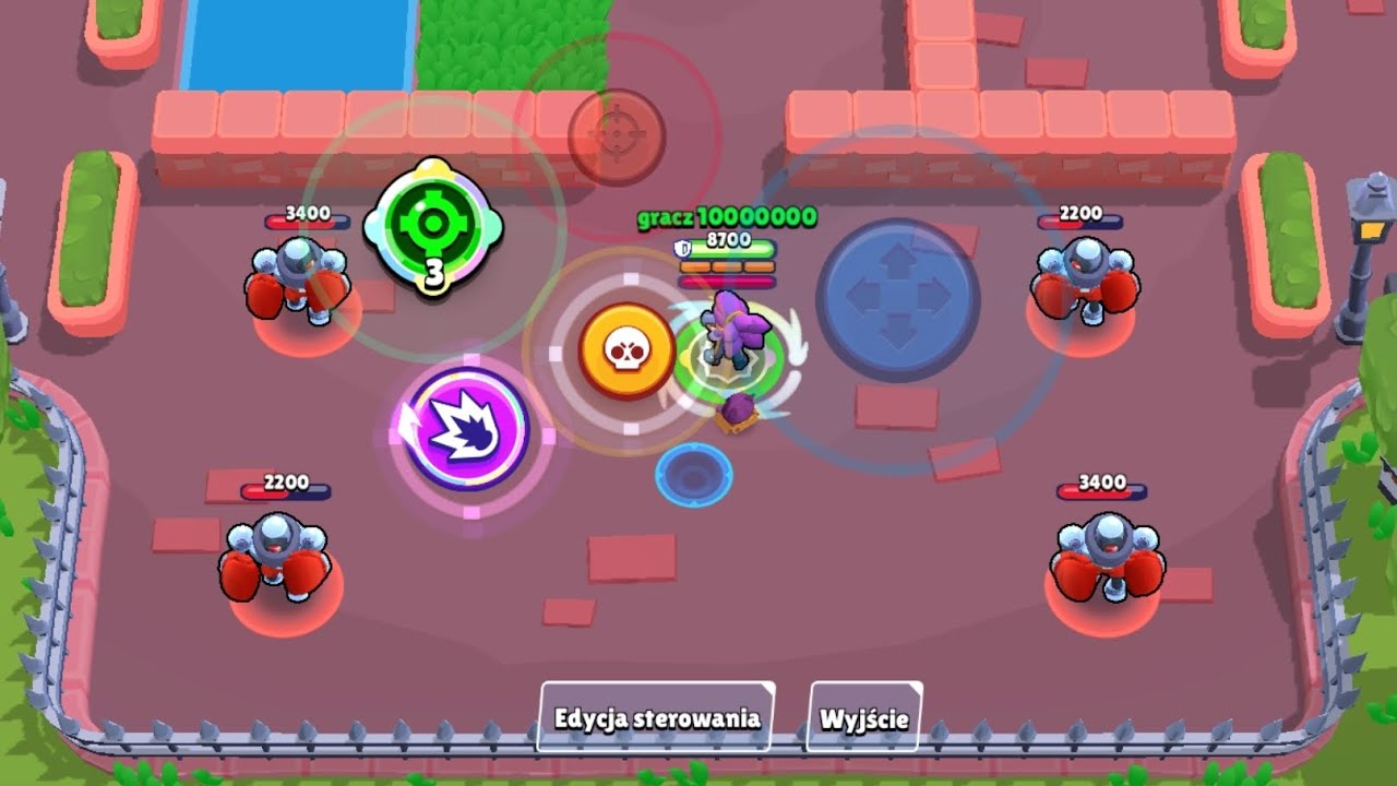 Gram z zmienionym sterowaniem co rasz dziwniej w brawl stars 