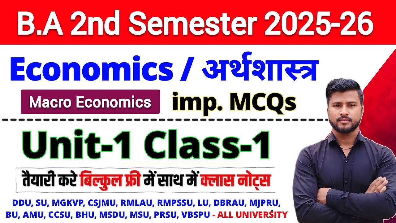 BA 2nd semester economics unit-1 | ba 2nd semester economics important questions 2025
