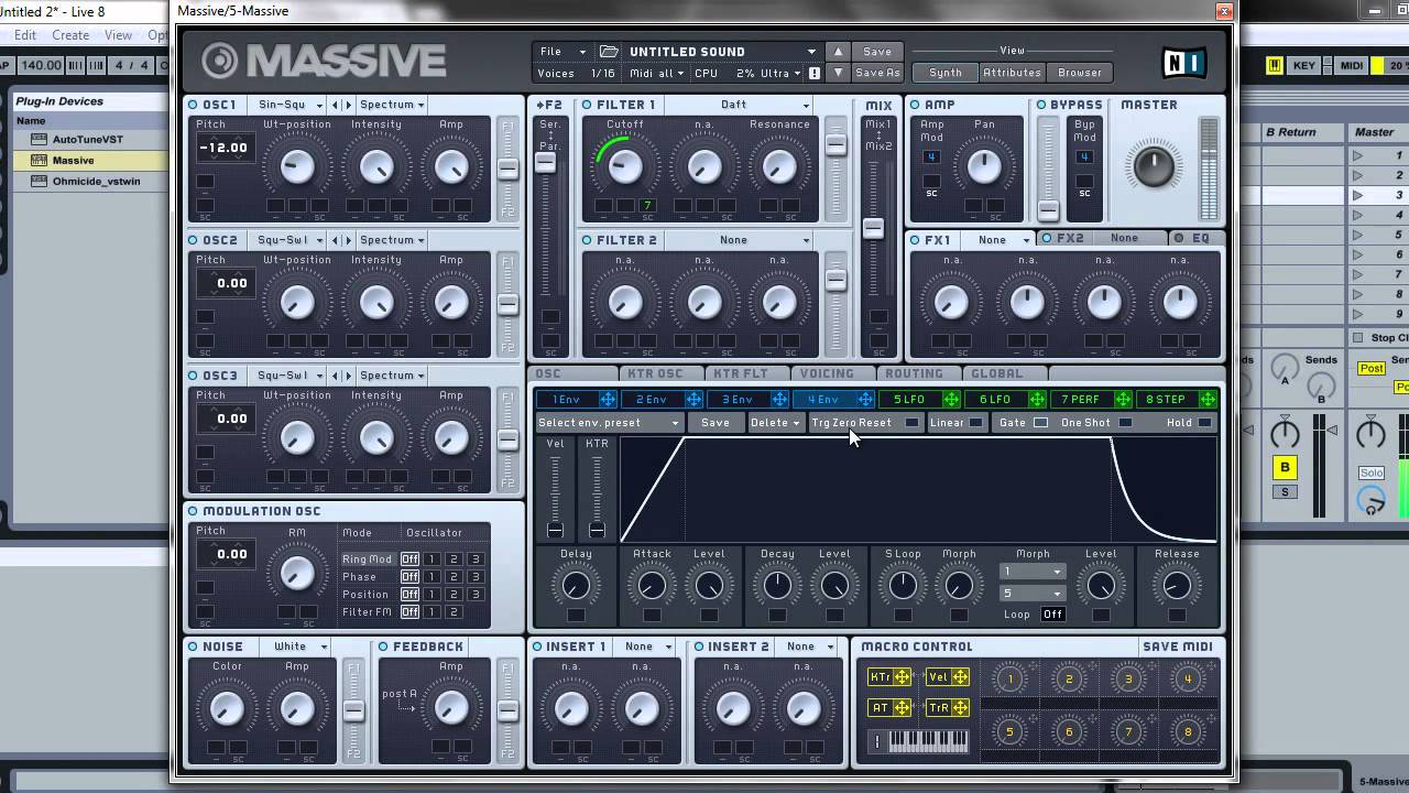 Dark Dubstep Bass Tutorial in Massive and Ableton #2
