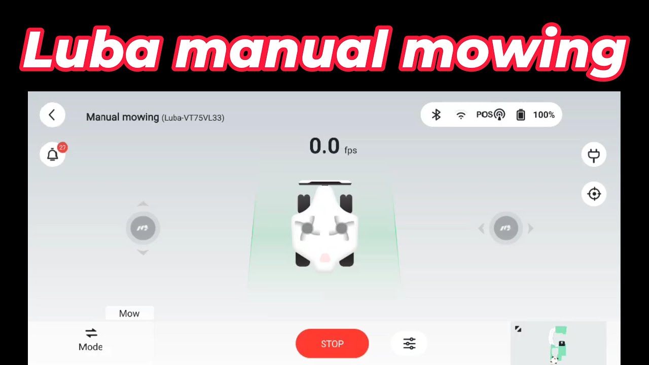 How to manually mow with Luba