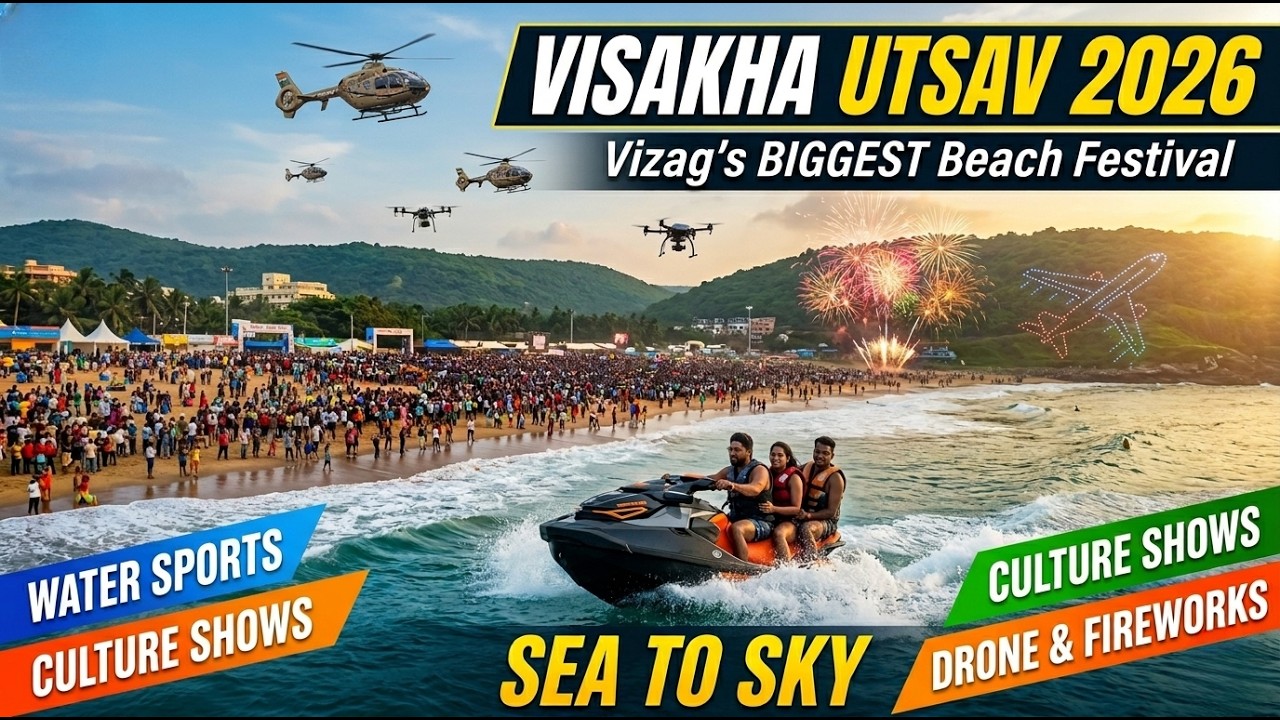 Rushikonda Beach లో Helicopter Ride Started Vishka Utsav #helicopter #helicoptertakeoff RMadhav9