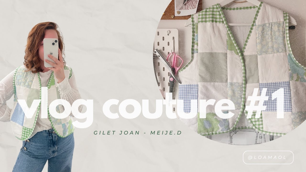 Je couds une veste matelassée patchwork avec mes chutes de tissu ♻️✂️✨