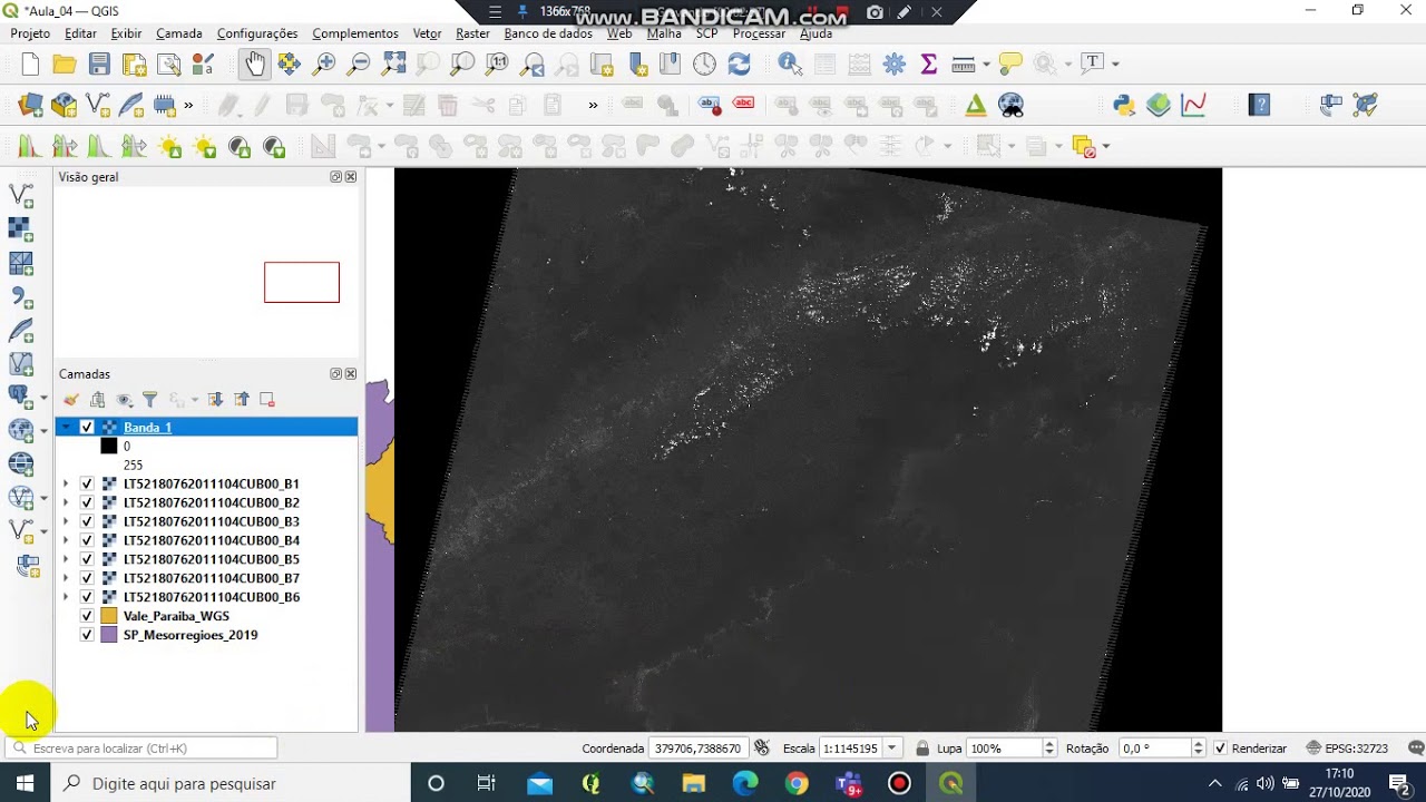 Aula 4 - Combinação de bandas do satélite Landsat 5
