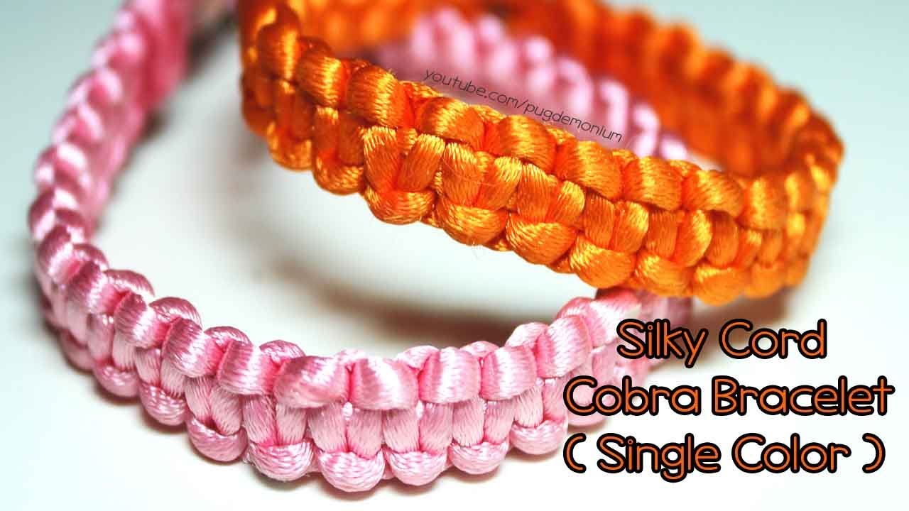 Tutorial: Silk Cord Cobra Bracelet (Single Color)